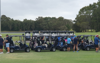 Golf carts on course